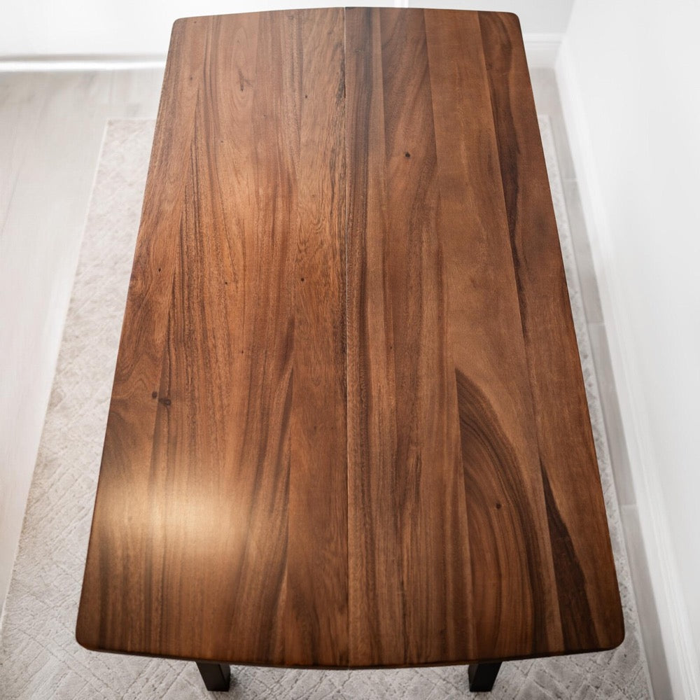 Walnut Wood, Wood Dining Table with Bench, Walnut Dining Table, Rustic Kitchen Table, Modern Dining Room Table Set