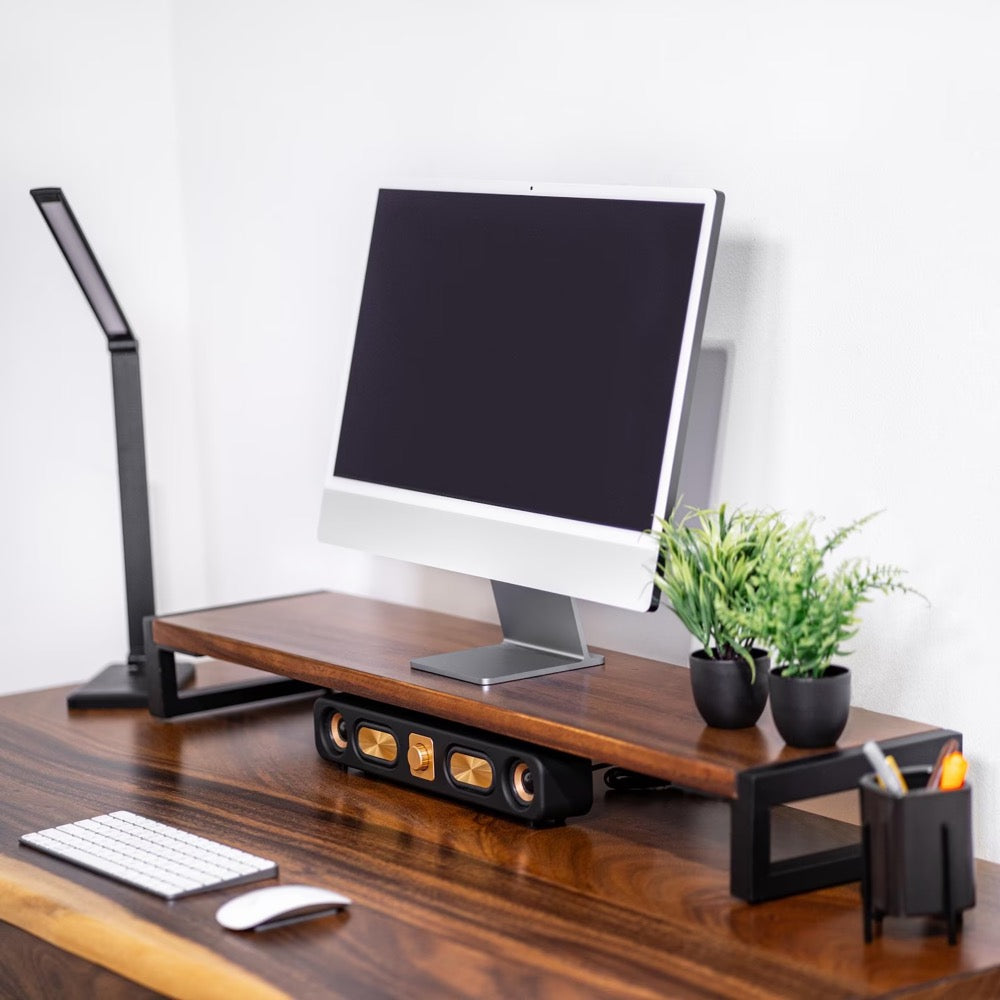 Walnut Wood, Monitor Riser, Desk Shelf Organizer, Ergonomic Desk Accessories