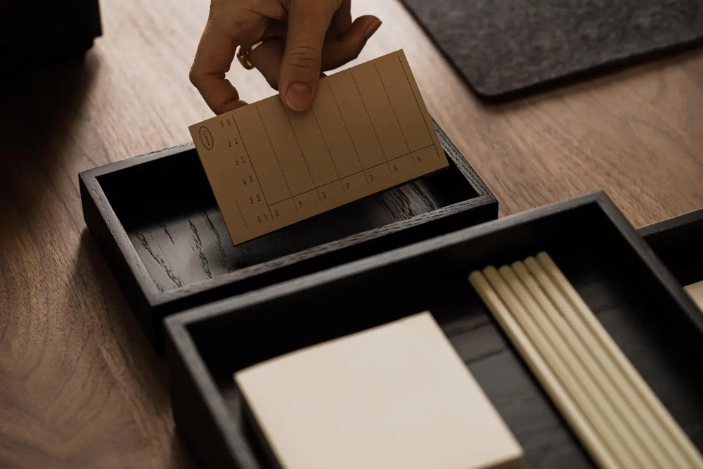 modular wooden desk organizer for home office. stack vertically or horizontally for efficient organization.