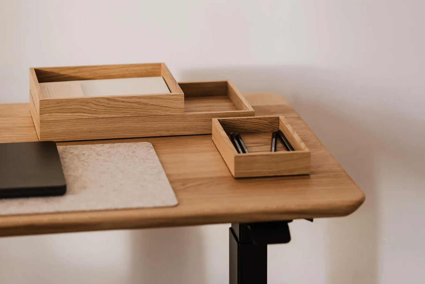 modular wooden desk organizer for home office. stack vertically or horizontally for efficient organization.